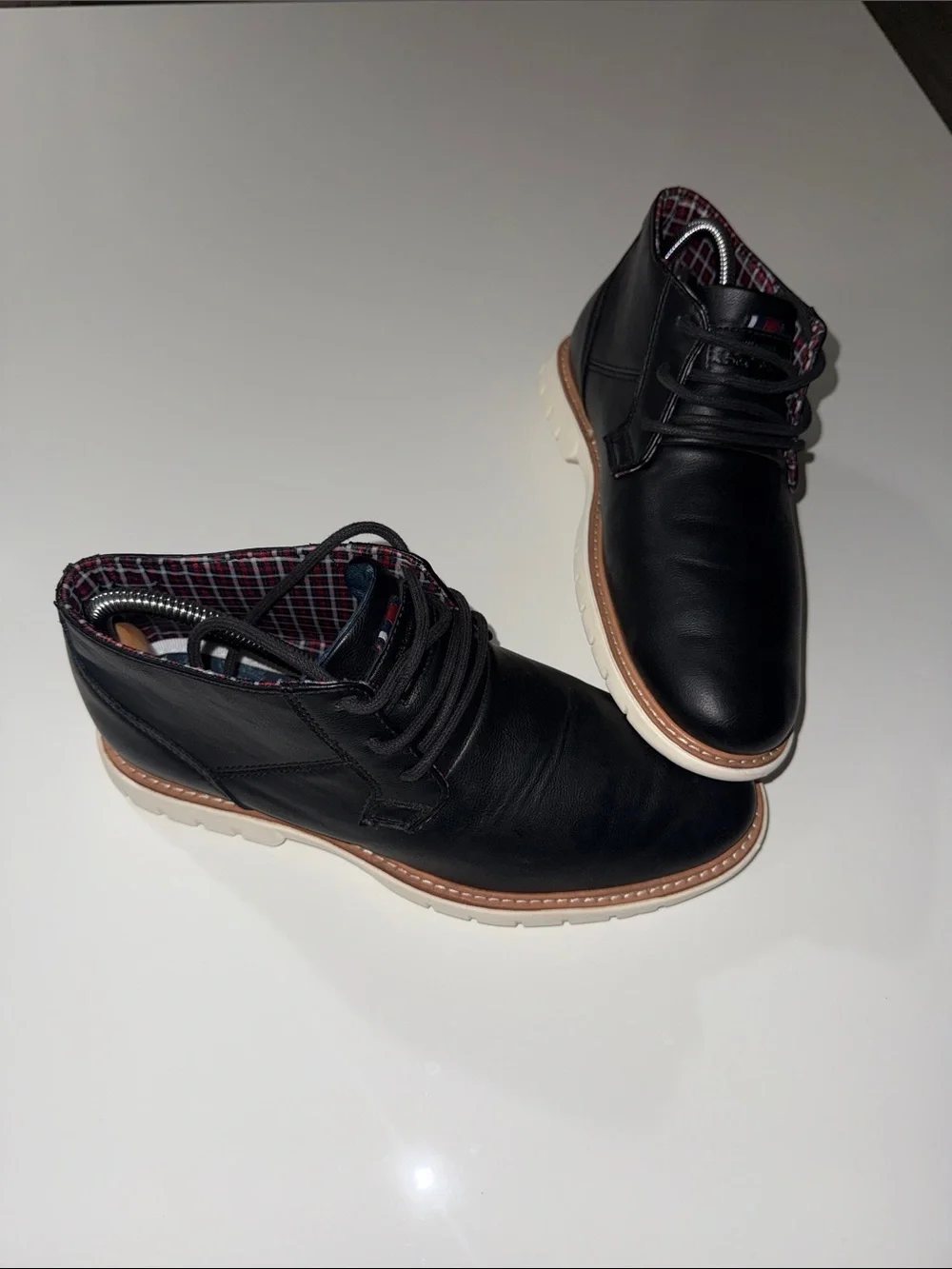 BEN SHERMAN BLACK DRESS SHOES SHORT BOOTS CHUKKA BOOTS MENS ANKLE BOOTS Sz 7.5
